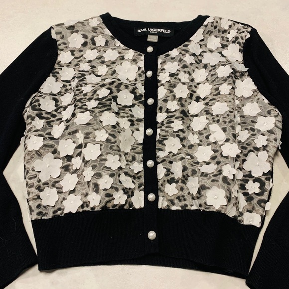 KARL LAGERFELD - Black crop vest XS - Picture 1 of 3